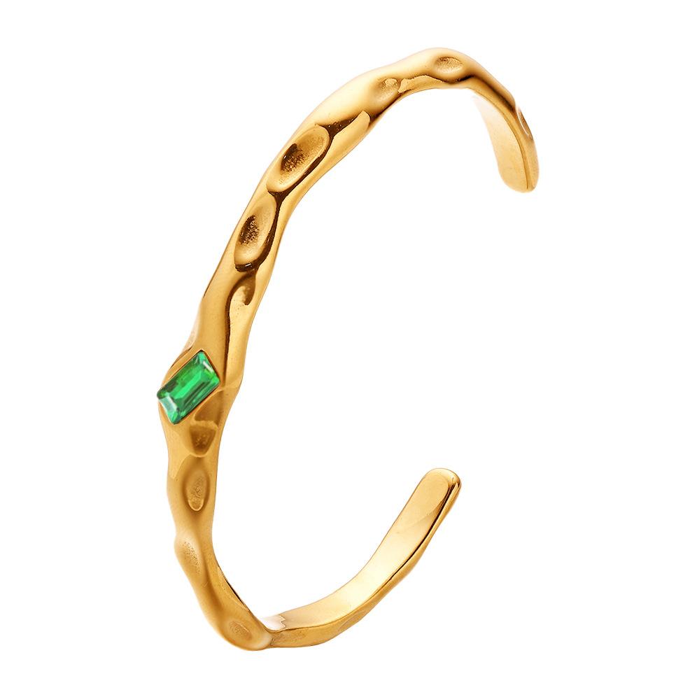 

Модный и универсальный браслет неправильной формы C, персонализированный и модный прямоугольный браслет из циркония для женщин