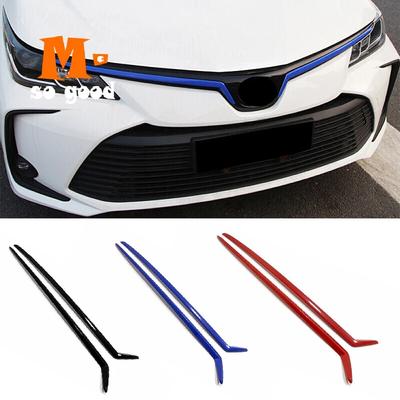Carbone/noir/bleu/rouge pour Toyota Corolla berline-accessoires voiture avant tête centrale calandre clôture décor bande couverture