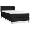 Maison Exclusive - Sommier à lattes de lit avec matelas Noir 100x200 cm Tissu