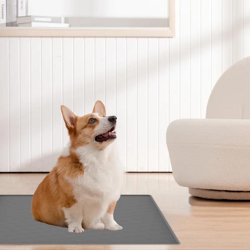 Pet Lick Silicone Mat for Dogs Pet Slow Food Plate Large Waterproof Pet Food Water Placemat for Floor Dog Feeder Supplies