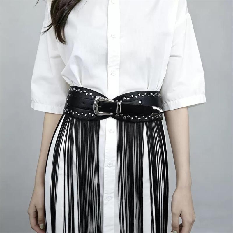 Cowgirl Fringe Belt Leather Tassels Belts Fashion Rave Harness Waist Belt Cowgirl Costume Accessories for Women