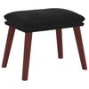Relax Armchair with Footstool Black Velvet