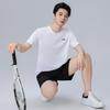 Li Ning Logo Print Round Neck Drop Shoulder Loose Short Sleeve Elastic Waist Shorts Casual Sports Set Men sets AHSU977-2+AAPU225-1