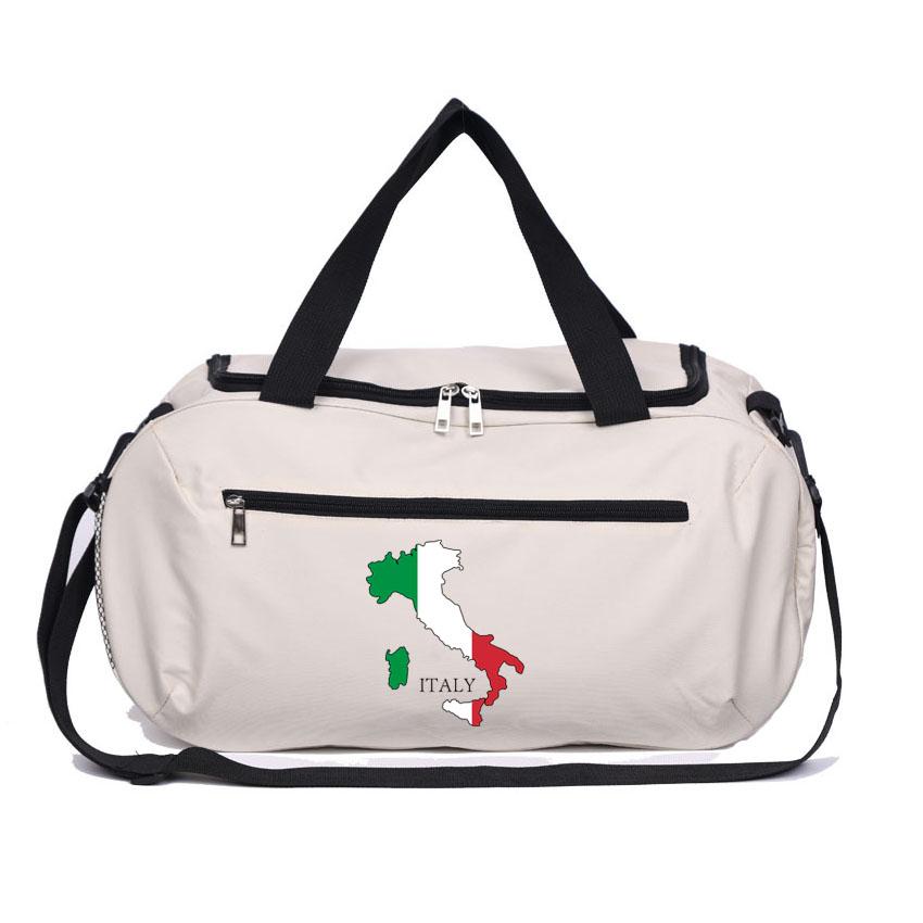 Waterproof Gym Bags Taekwondo Swimming Fitness Bag Italy Map Printed Large Capacity Portable Travel Bag Yoga Basketball Bag