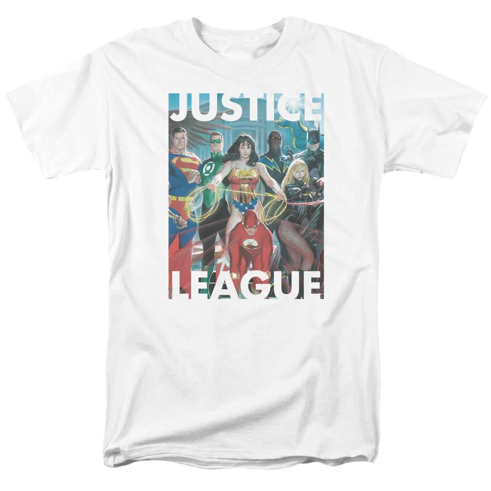

Justice League Hall of Justice Mens T Shirt White S