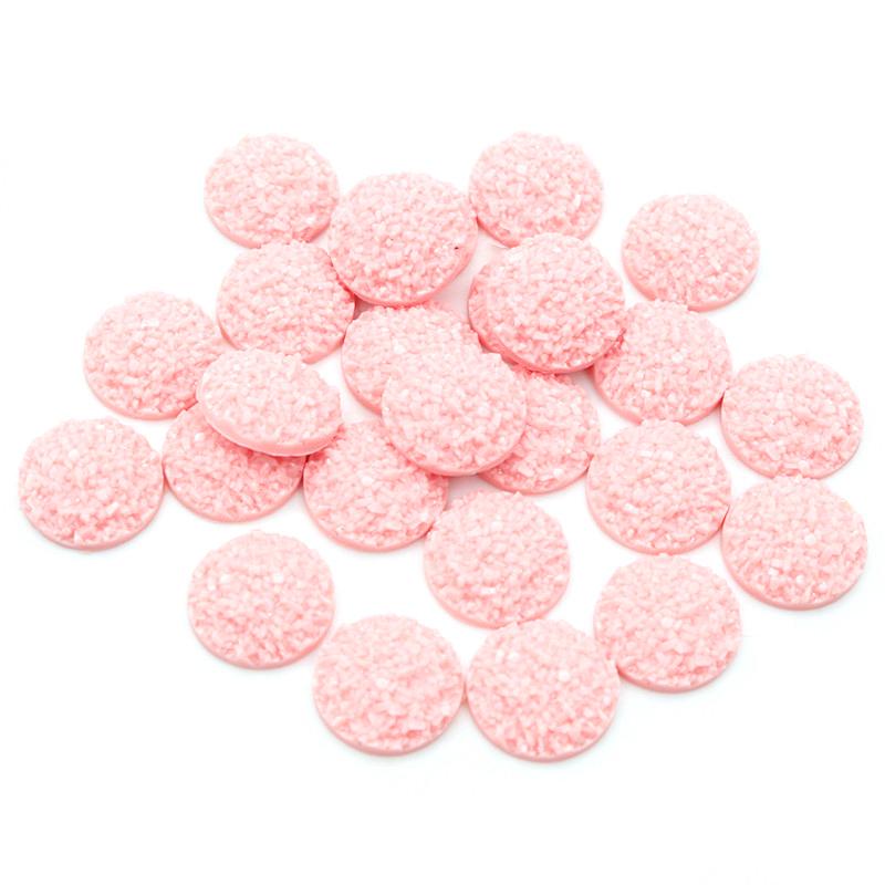 Natural Ore Druzy 8mm 10mm 12mm 40pcs Multi-Color Flat Back Resin Cabochons Dome For Bracelet Earrings DIY Jewelry Findings