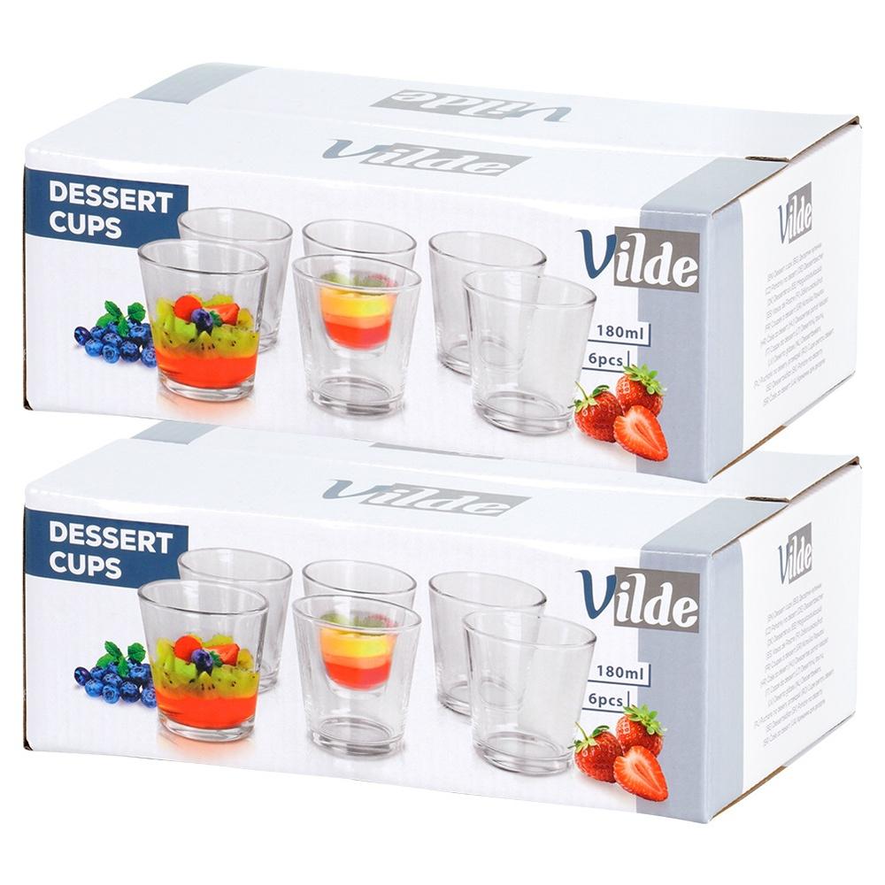 Coppette da Dessert, Bicchierini per Snack 180 ml 12 Pezzi.