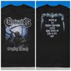 2025 New ENTRALS - RAGING DEATH Printed Unisex Street Fashion Trendy Short Sleeve with Pure Cotton Round Neck