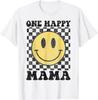 One Happy Dude Mama Happy Face 1st Birthday Party Family T-Shirt