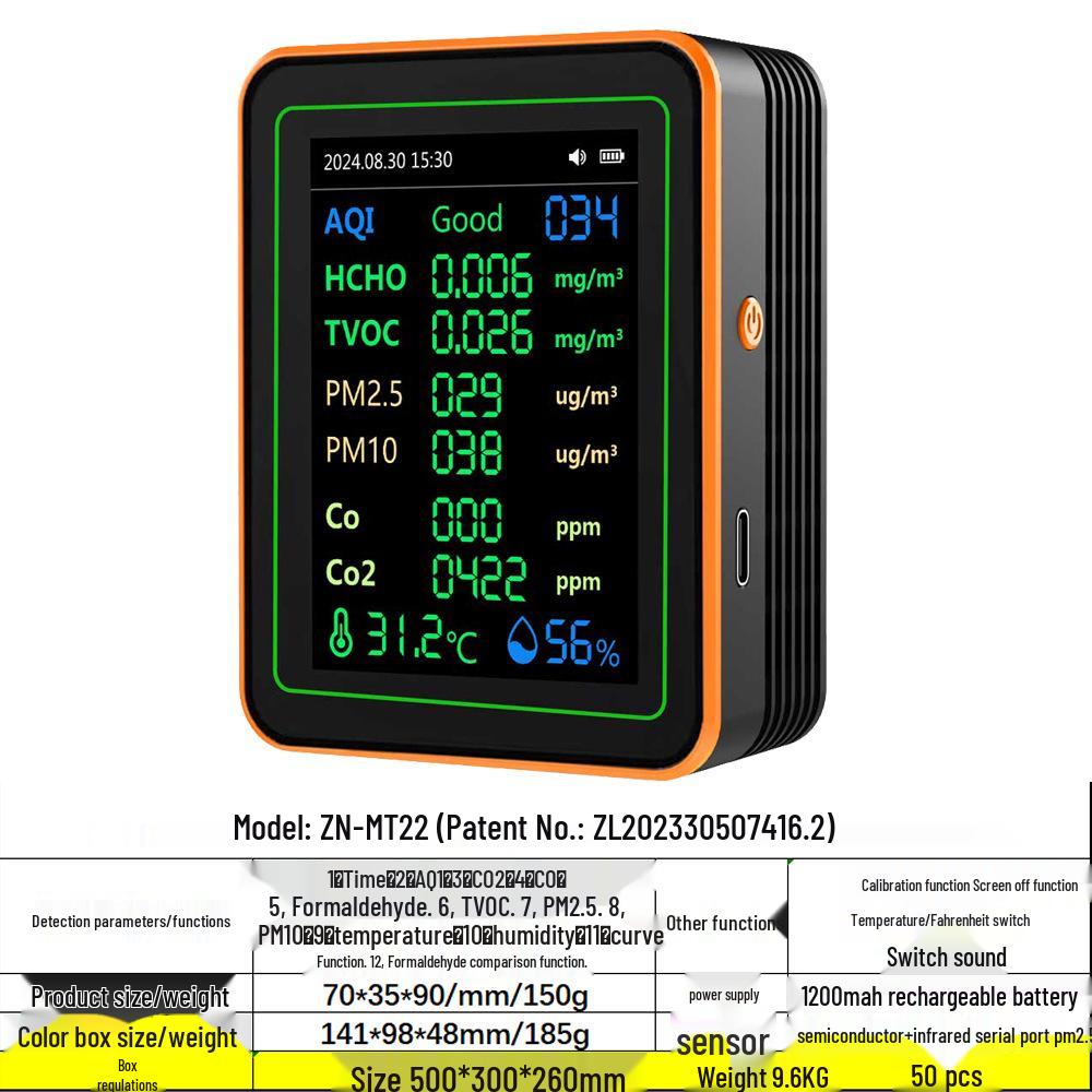 Smart Air Quality Detector: Formaldehyde, CO2, and TVOC Sensor