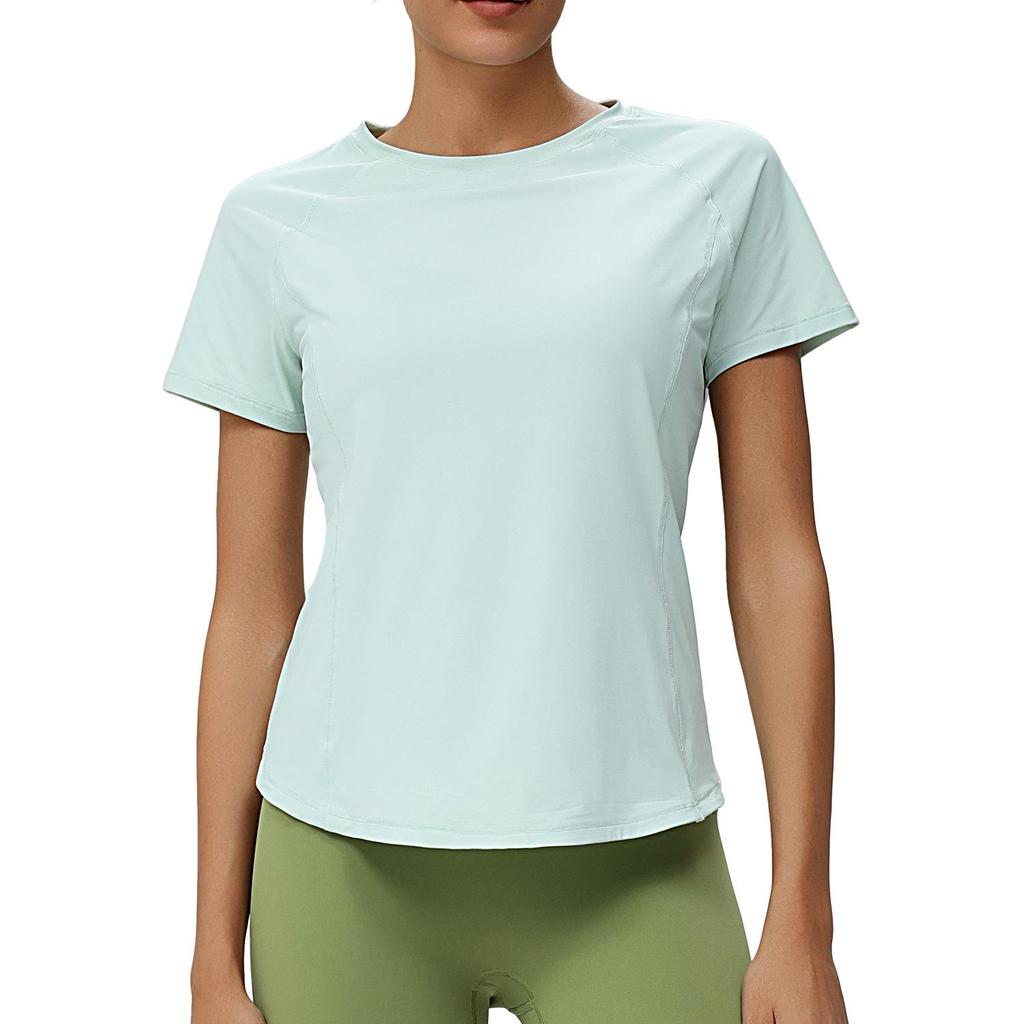 Plus Size Women's Quick-Dry Loose Fit Short Sleeve Running & Yoga T-Shirt