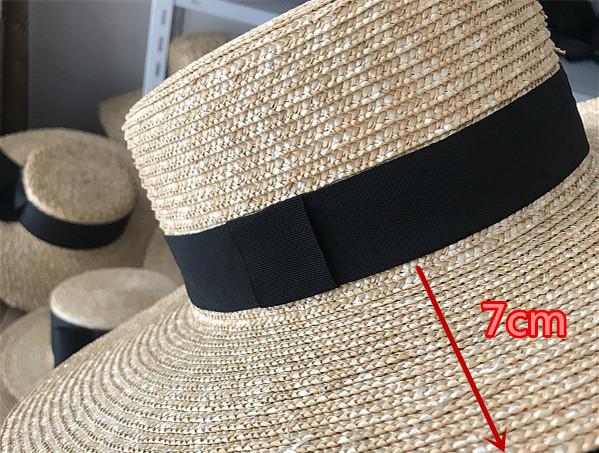 01904-axi  Classic pure color handmade straw  lady holiday beach fedoras  cap men women outdoor panama jazz hat
