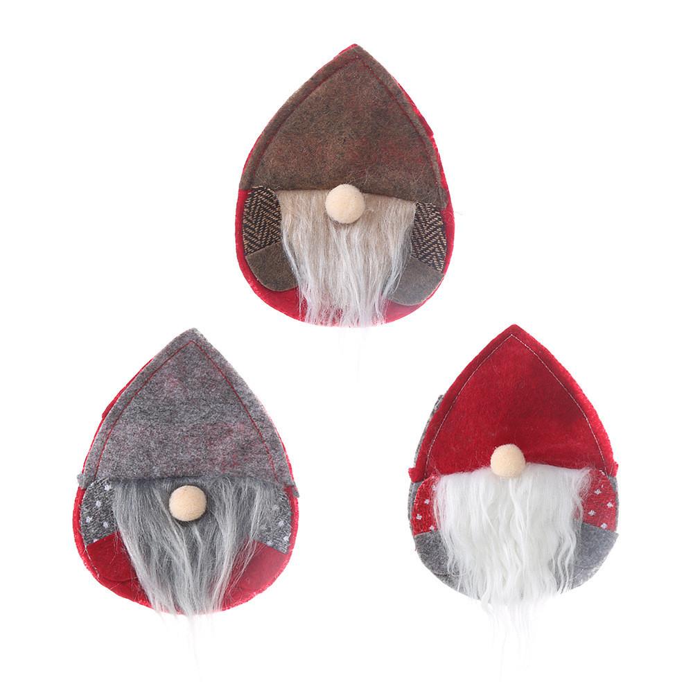 Delightful Khaki Nordic Old Man Cutlery Bag For Joyful Holiday Table Settings