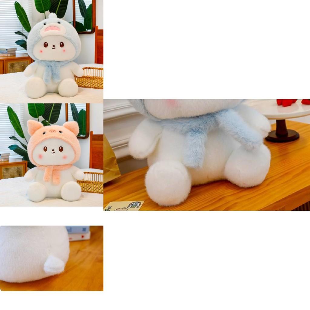 Adorable Shark Scarf Transforming Plush Toy Cute Cartoon Cat Doll For Kids