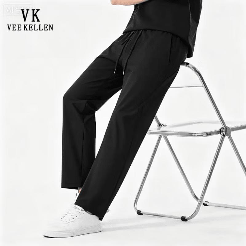 VEE KELLEN Men s Summer Cool & Quick-Dry Straight Leg Casual Pants XL