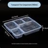 ShouHe Transparent 1000ml 5-Compartment Food Container