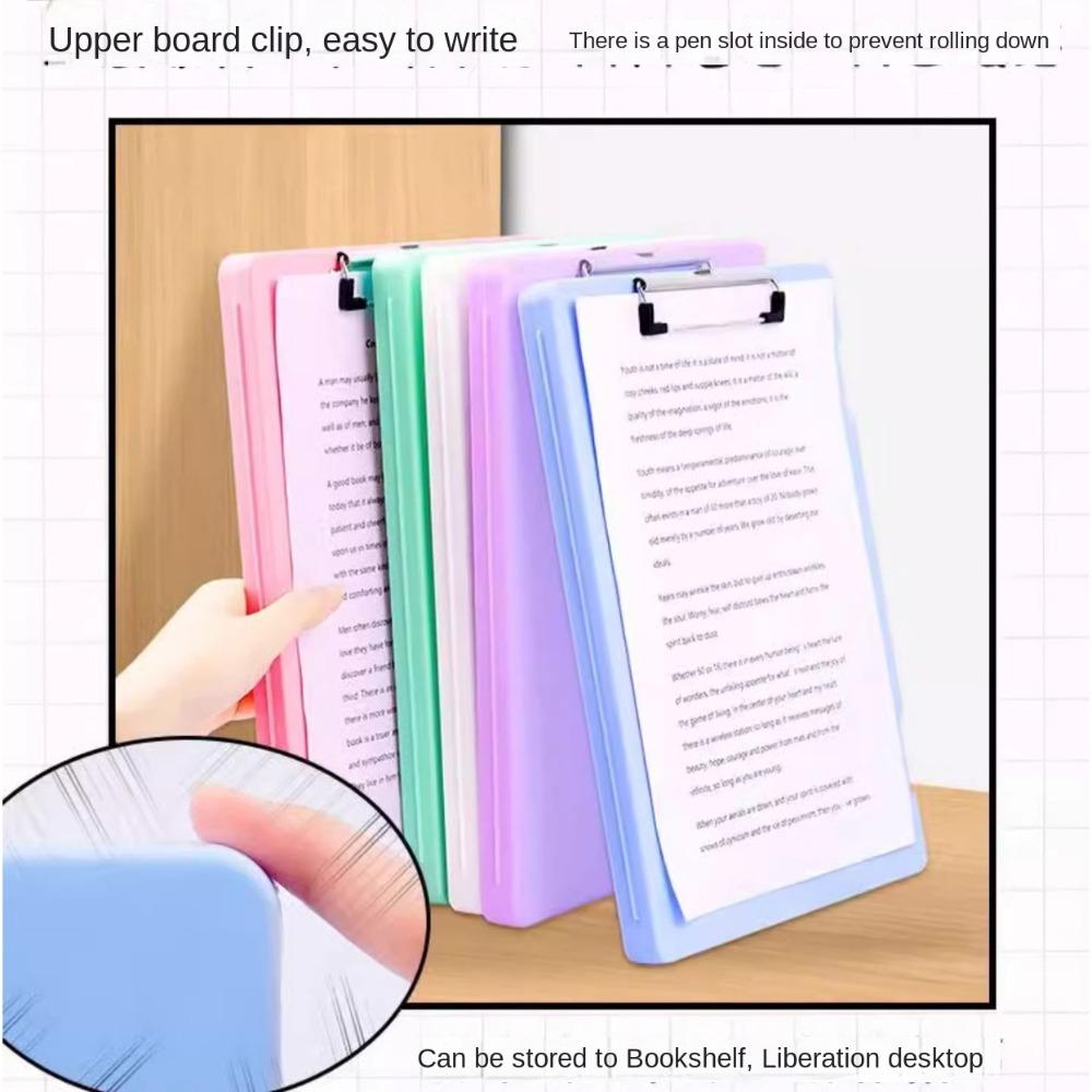 Writing Board A4 Document Storage Box With Folder Clip Side Opening Clasps Folder  Office