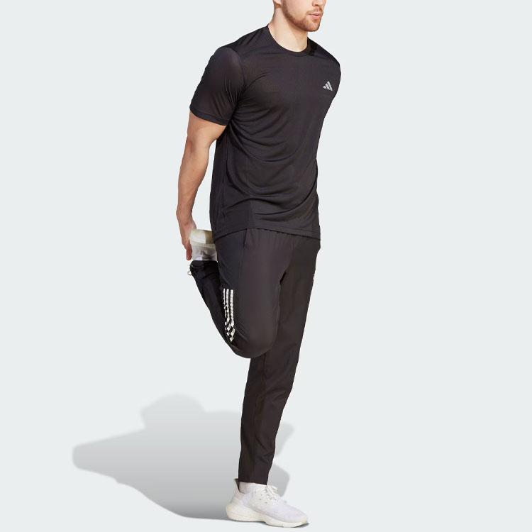 Adidas Ultimate Engineered Knit Tee Quick-Dry Running Sports Short Sleeve Men Tops Black IM4194