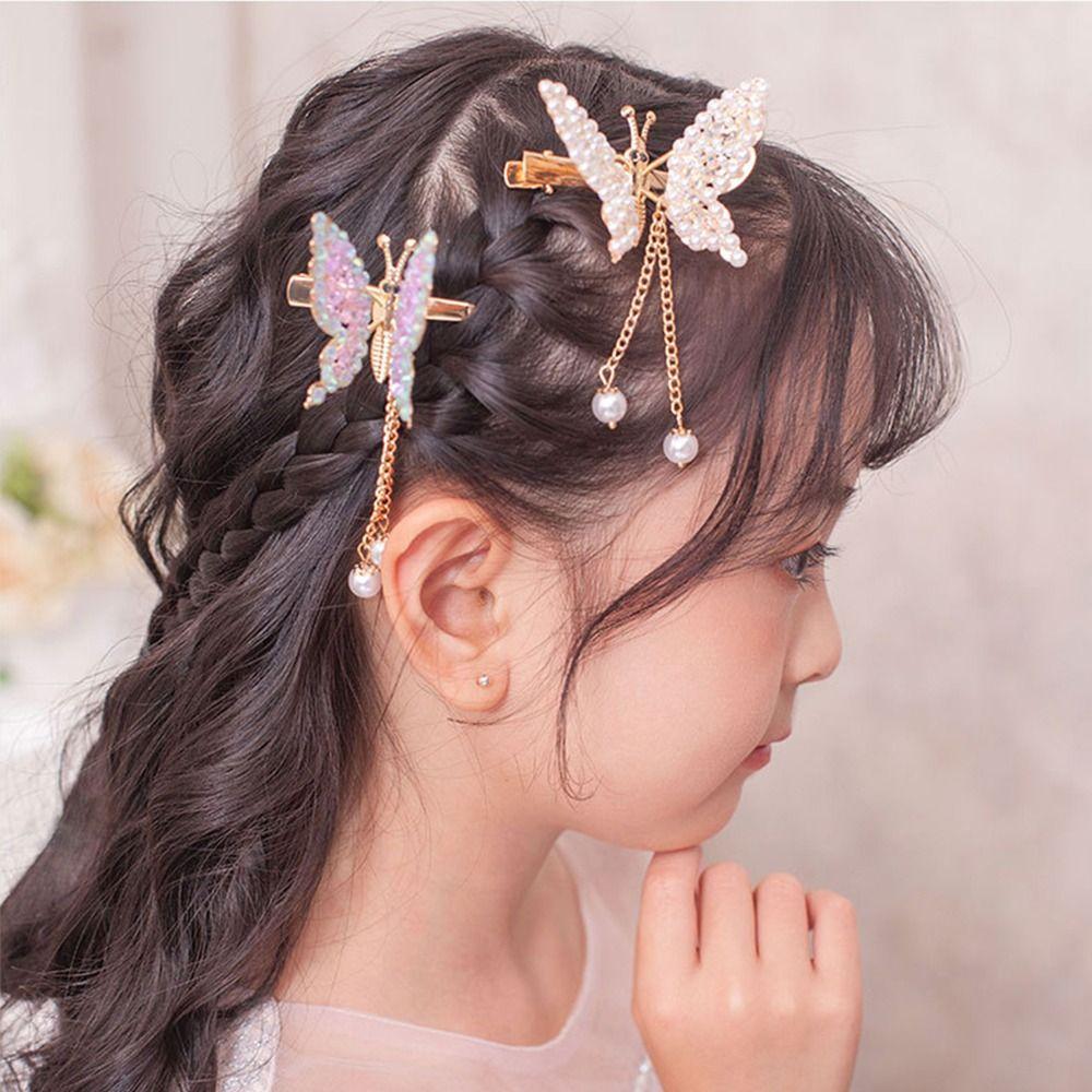 Styling Hair Bands Tassel Butterfly Hairpin Flying Barrette Hair Clip Headwear Shiny Hair Clips