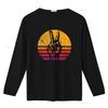 Womens Retro Peace T Shirt Love 60 S 70 Hippie Inspired Vintage Washed Breathable Top For Everyday Wear Stretched Slightly