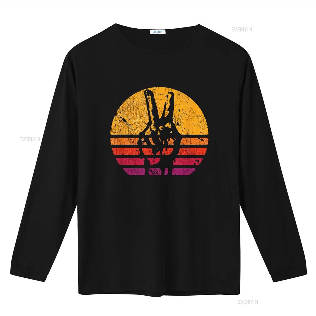 Womens Retro Peace T Shirt Love 60 S 70 Hippie Inspired Vintage Washed Breathable Top For Everyday Wear Stretched Slightly