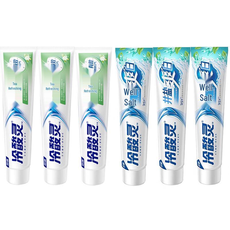 Зубная паста Coldsorex Well Salt Отбеливающая и Чайная Свежесть 6 штук