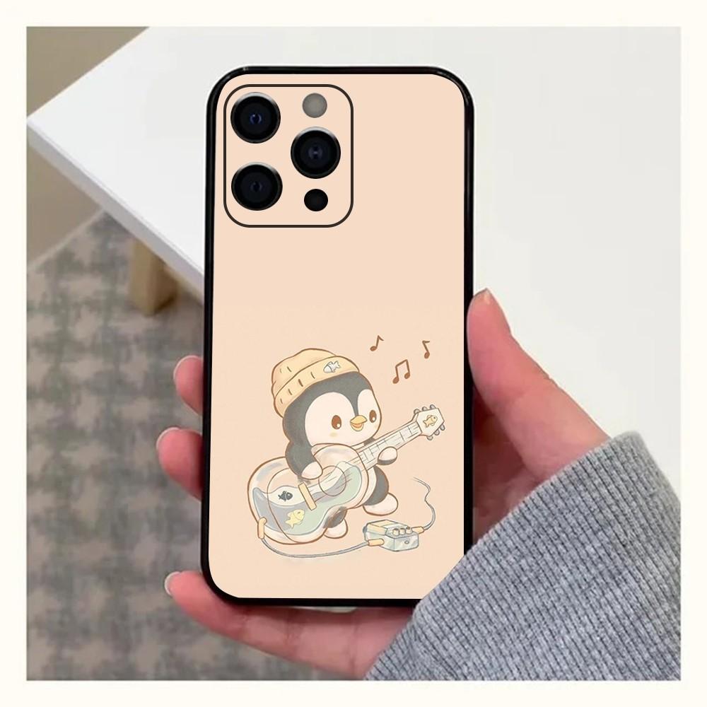 Penguin Kawaii Cute Cartoon Phone Case For Apple iPhone 15,14,13,12,11,Pro,X,XS,Max,XR,Plus,Mini Soft Black Cover