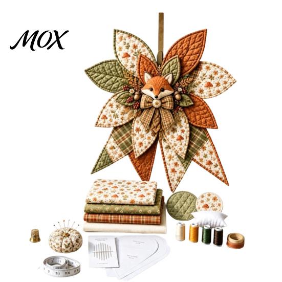 Kits de Costura Completos con Instrucciones Parche Grande Patchwork Kit DIY, Granja de Tela Estilo Retro Decoraciones Puerta Animal Artesanía Kit para