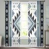 Blue White Bohemian Style Window Tulle Curtains for Living Room Bedroom Hotel Luxury Decoration Sheer Curtains