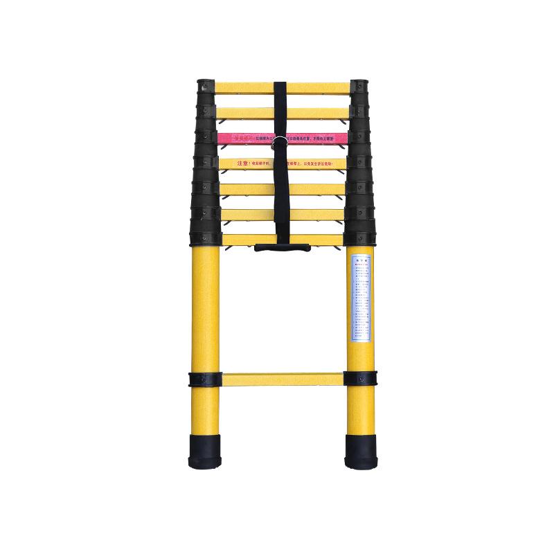 Insulated Telescopic Fiberglass Electrician's Ladder - Thickened & Folding Safety Design