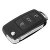 Dandkey 3 Buttons Flip Key Shell For Volkswagen Vw Jetta Golf Passat Beetle Polo Bora Fob Folding Remote Key Case