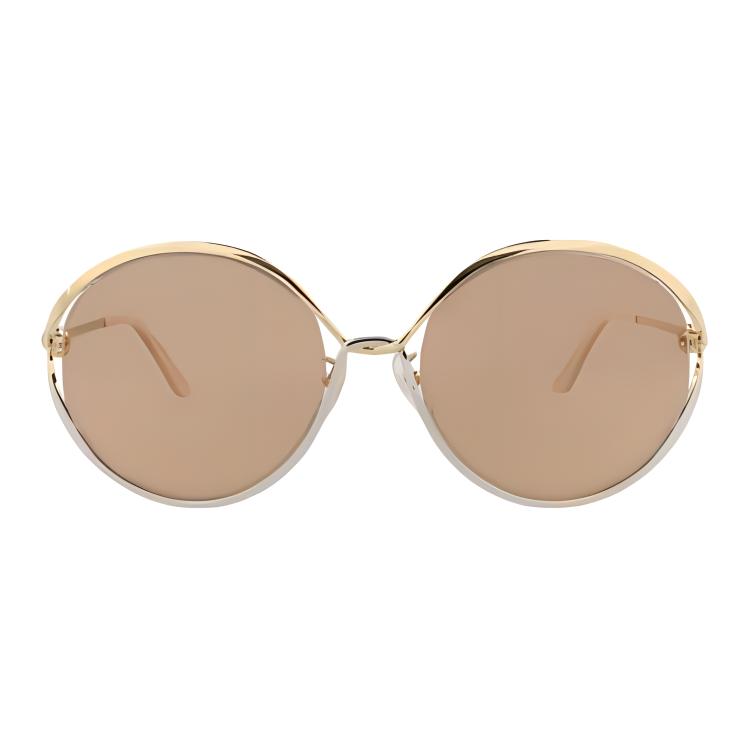 Cartier Full Frame Design Metal Round Sunglasses Unisex sunglasses Gold CT0226SA-30008387-002