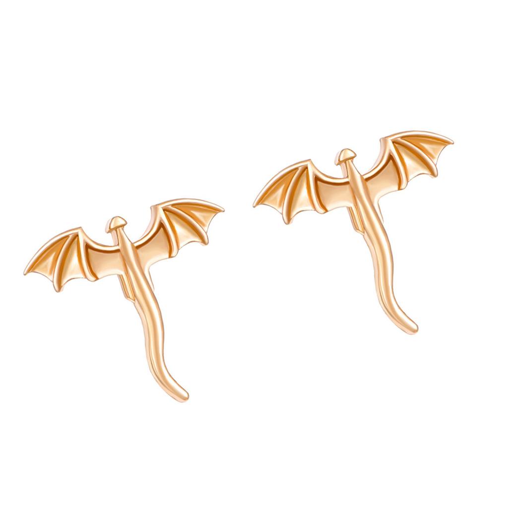 Dragon Statement Earrings Modern Ear Jewelry Woman Earring Stylish Studs Earring Copper Texture for Various Occasion