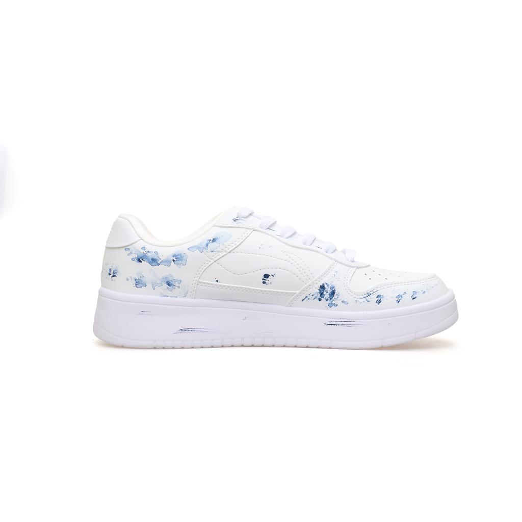 Li Ning Floating Boat Slip Resistant, Abrasion Resistant, Breathable Low top Skateboard Shoes Men's White Blue AGCS419-1(Team303-)