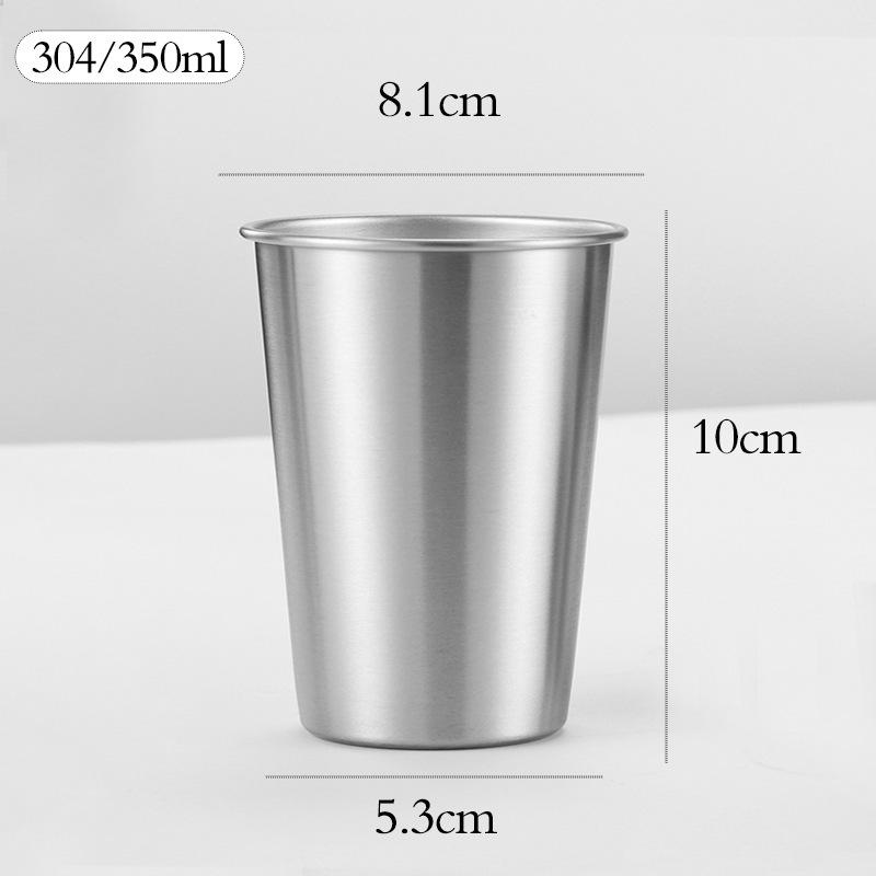 304 Stainless Steel Beer Cup,350/400/500ml Coffee Mug Drop Resistant Outdoor Restaurant Beverage Cups, Bar Wine Accessories Gift