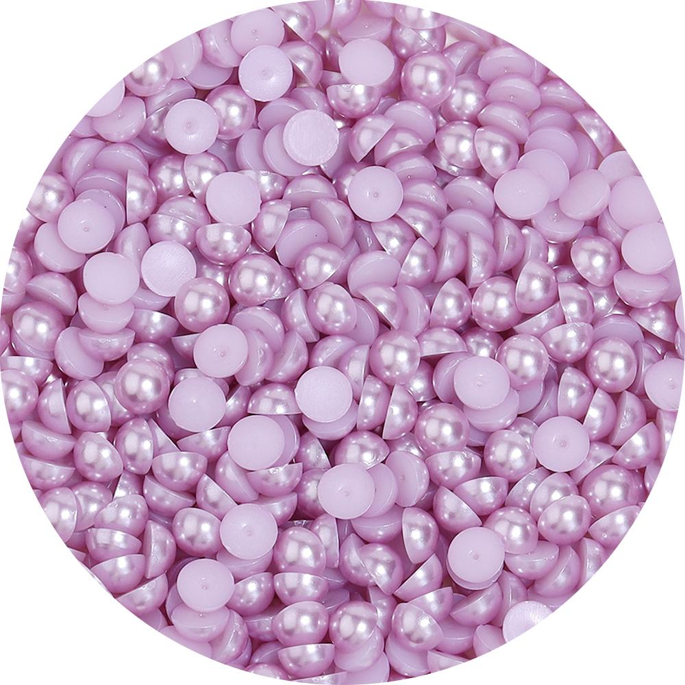 50-500Pcs ABS Imitation Pearls Beads Color Flat Back Cabochon Half Round Loose Bead for Crafts Garment Nail Art Jewelry Findings