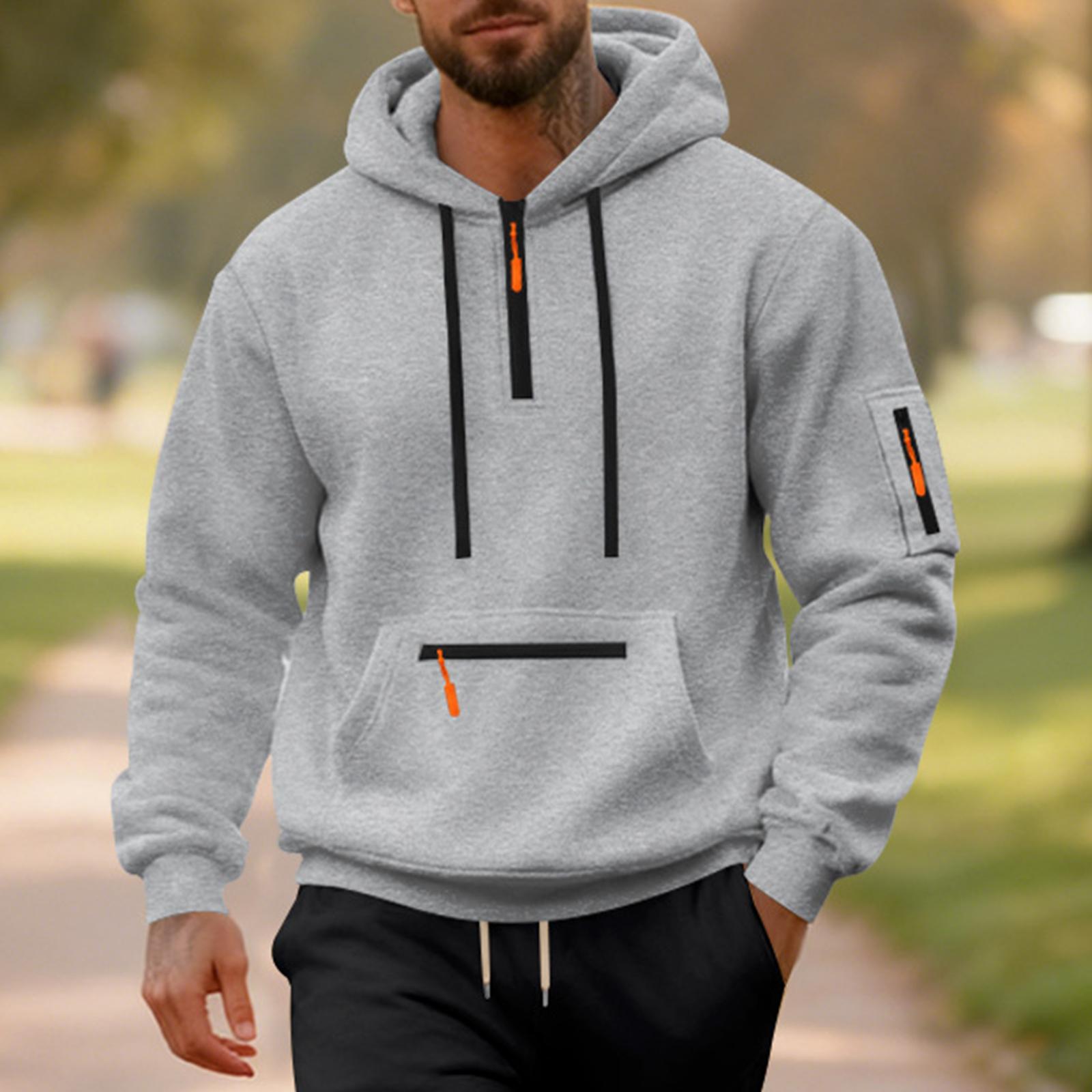 

Мужская Повседневная Спортивная С капюшоном Капюшон Пуловер Толстовка M