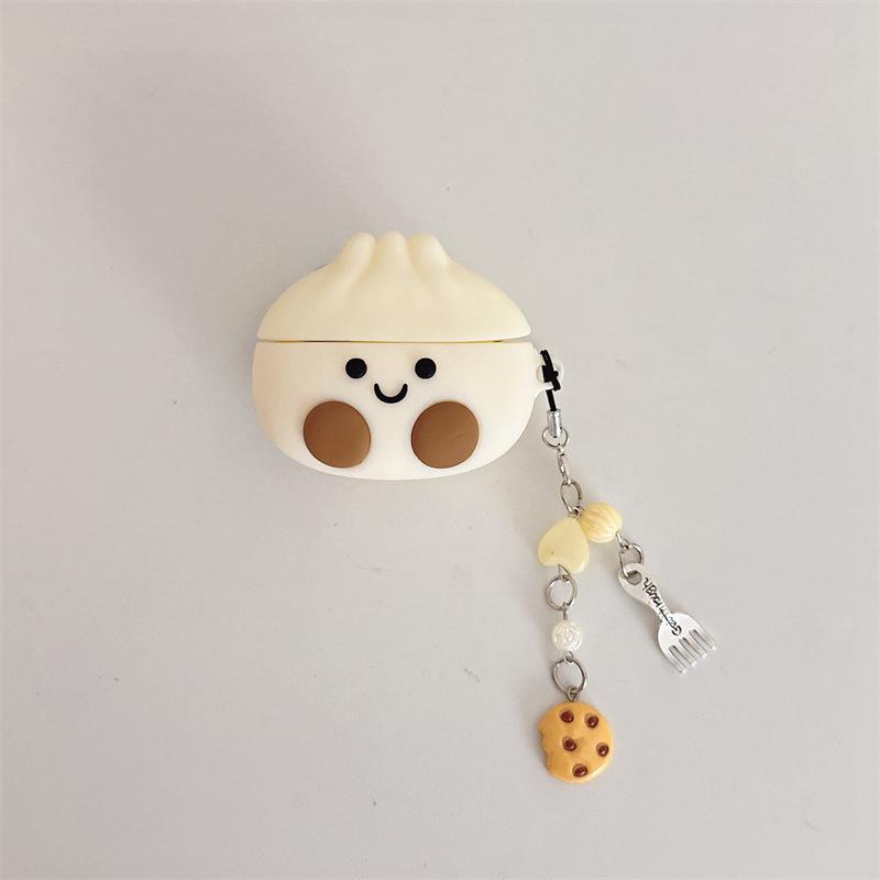 Smiley Buns for AirPods Pro2 Apple Bluetooth Wireless Silicone Earphone Cover 1/2/3 Generation Cute Girl