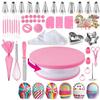 255-Piece Cookie and Cake Piping Set: Turntable, Baking Tools, Bags, and Scraper