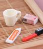 4Pcs/Set 1:12 Dollhouse Miniature Toiletries Model Decor Toothpaste Toothbrush Cup Soap