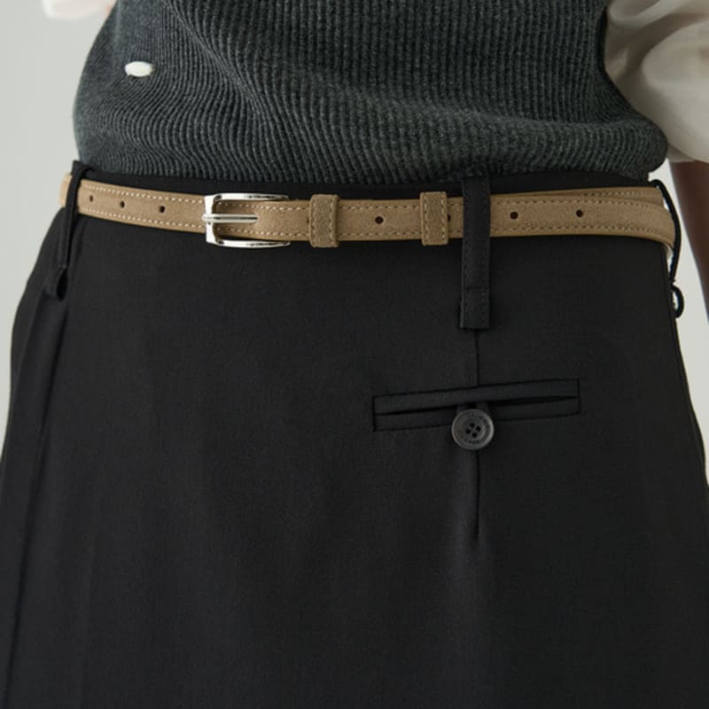 

DRAWFIT ЖЕНСКИЙ Подкладка Узкий Кожаный Ремень [3 ЦВЕТА] BEIGE SUEDE