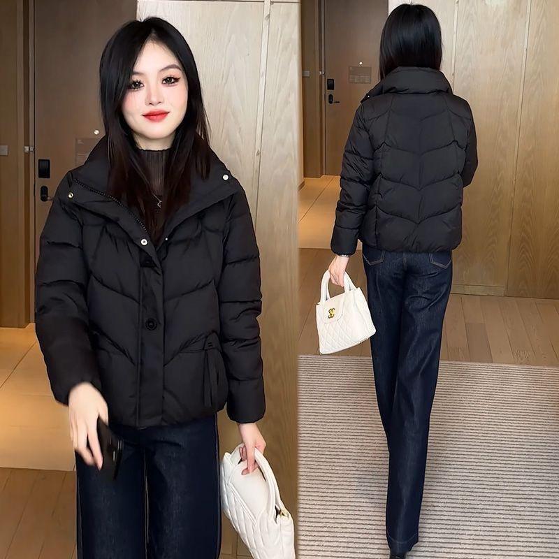 Fashion and Casual Short Cotton-padded Jacket Women's Winter New Thin Thickened Warm Cotton-padded Jacket Tide
