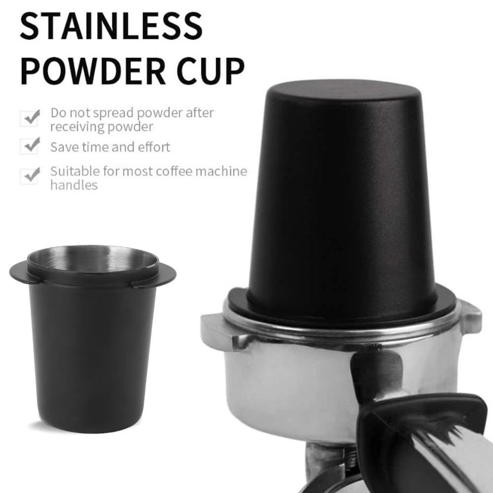 Black Coffee Dosing Cup Stainless Steel Coffee Powder Cup Portable Dosing Cup Tool  Espresso Dosing