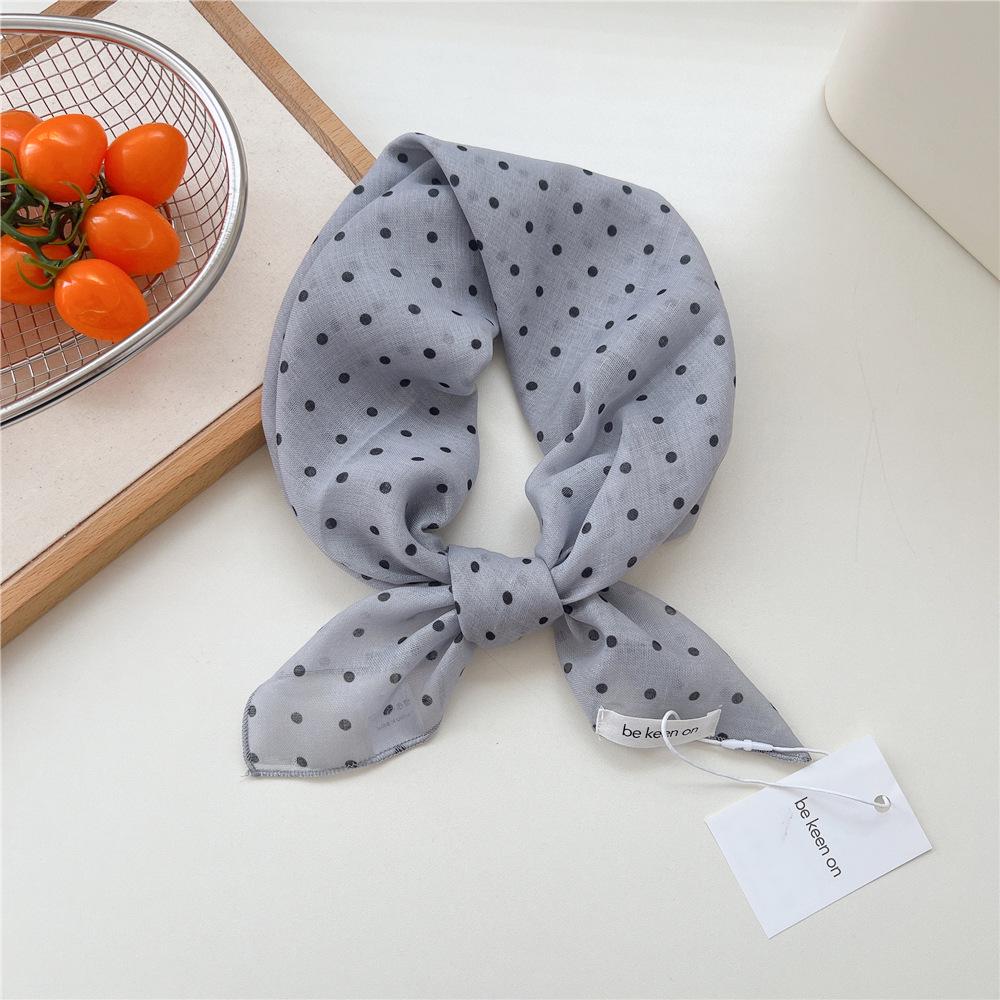55 Floral Small Silk Scarf: Spring/Summer Korean Fashion Headscarf, Decorative Hairband, Paisley Neckerchief