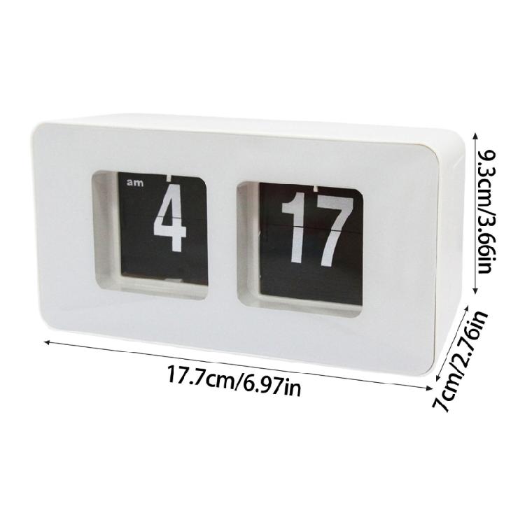 Auto Flipped Clock with Retro Charm and Modern Functionality Battery Operated Desk Clock for Home Office or Hotel Use