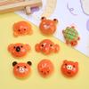 Creative Cartoon Elephant Bread Resin Accessories for DIY Ornaments, Hair Clips, and Shoe Decorations