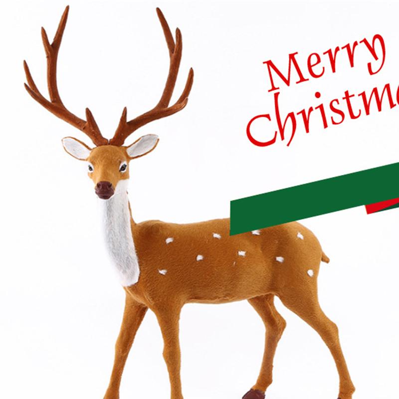 30/35/40cm Simulering Plysch Ren Julren Jul Älg Dekorationer Prydnad För Hem Nyår Skrivbordsdekor