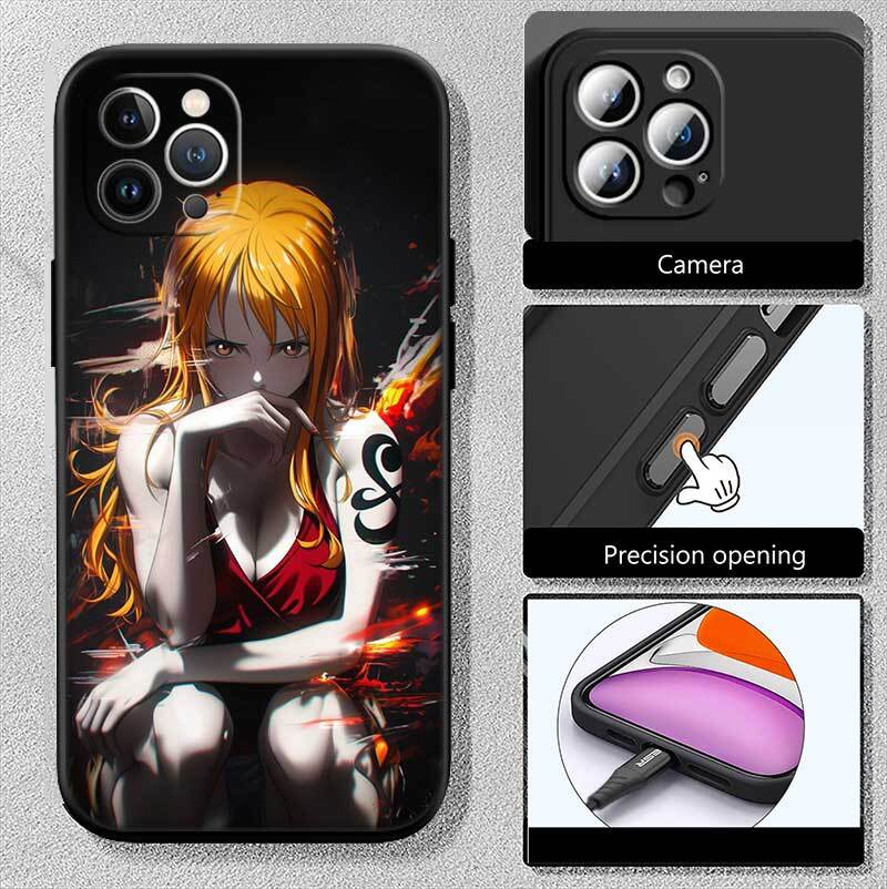 One Piece Nami Phone Case for Samsung S20 S21 S21S S22 S23 S24 FE Ultra Plus Lite F06 F16 M06 M16 M56 A07 A17 A36 A37 A55 A57