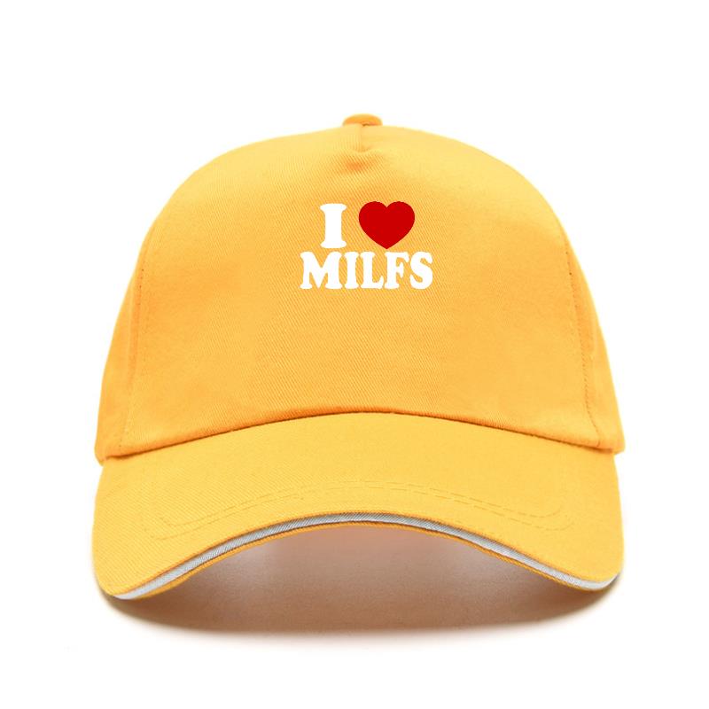 Ich liebe MILFS Ich liebe heiße Mütter Aufdruck Baseballkappe Lässig Unisex Damenhut verstellbar Sommer Truckerhüte Gorras