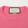 Gucci [Domestically Authorized] 493517 Beaded/Sequined Bee Embroidered Cashmerex Silk Crew Neck Knit Sweater Tops XS pinkUsed